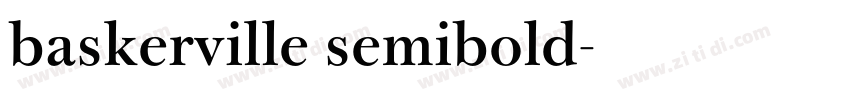 baskerville semibold字体转换